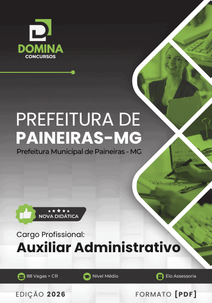 Apostila Auxiliar Administrativo Paineiras MG 2026