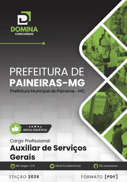 Apostila Auxiliar de Serviços Gerais Paineiras MG 2026