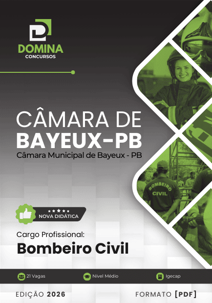 Apostila Bombeiro Civil Câmara de Bayeux PB 2026