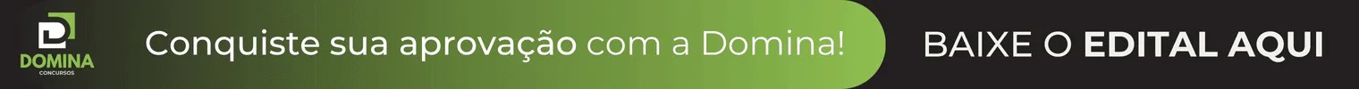 Banner da Domina Concursos para o Concurso SESA PR com incentivo à aprovação e link destacado para baixar o edital oficial.