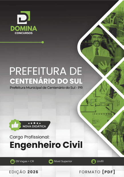 Apostila Engenheiro Civil Centenário do Sul PR 2026