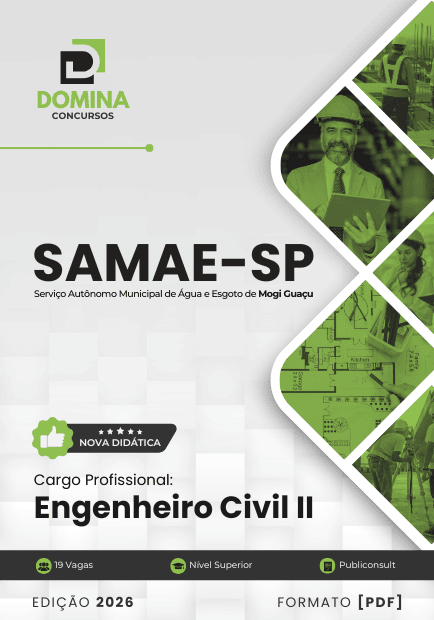 Apostila Engenheiro Civil II Samae Mogi Guaçu SP 2026
