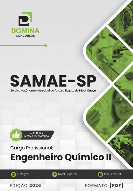 Apostila Engenheiro Químico II Samae Mogi Guaçu SP 2026