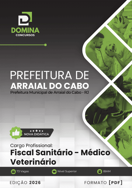 Apostila Fiscal Sanitário Médico Veterinário Arraial do Cabo RJ 2026