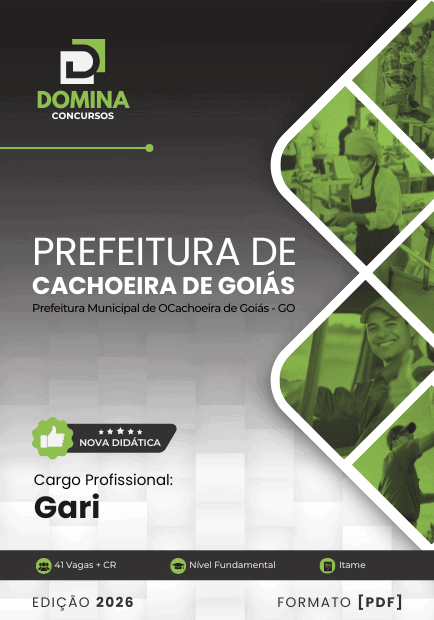 Apostila Gari Cachoeira de Goiás GO 2026