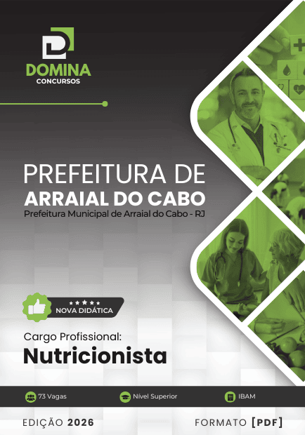 Apostila Nutricionista Arraial do Cabo RJ 2026