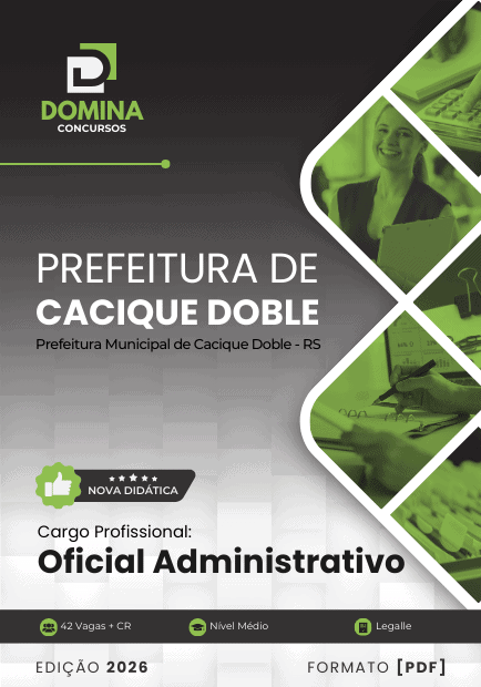 Apostila Oficial Administrativo Cacique Doble RS 2026