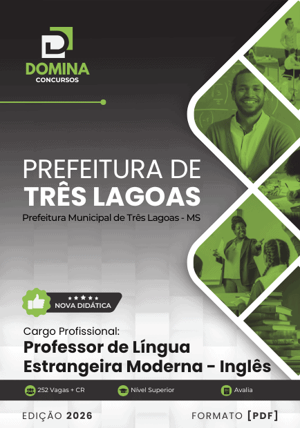 Apostila Professor de Língua Estrangeira Moderna Inglês Três Lagoas MS 2026