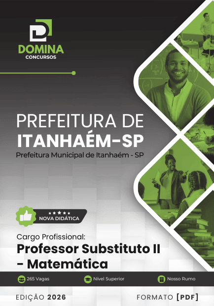 Apostila Professor Substituto II Matemática Itanhaém SP 2026