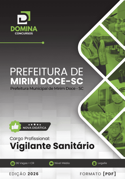Apostila Vigilante Sanitário Mirim Doce SC 2026